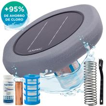 Ionizador Solar Para Piletas Gadnic Panel Monocristalino Libre De Cloro Y Químicos 150000 m³ 