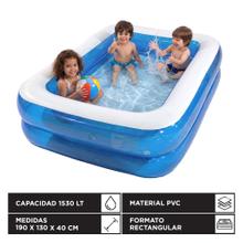 Pileta Inflable Rectangular Gadnic Familiar 1530 Lt PVC
