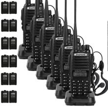 Handy Baofeng UV-82 10w Kit x6 Bi-Banda 128CH Hasta 20km + 12 Baterías y 6 Manos Libres