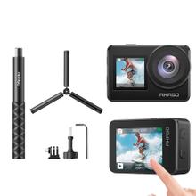 Kit Camara De Accion AKASO Brave 7 20MP 4K30 IPX8 Deportiva Doble Pantalla + Palo de Selfie