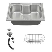 Bacha Cocina Rieti By Gadnic 60x42x20 cm Acero Inoxidable SUS 201 Espesor 07 mm Instalacion Sobre Mesada