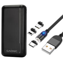 Kit Cargador Portátil y Cable Usb Magnetico Gadnic Carga Rápida