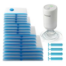 Kit Completo Bolsas Al Vacio Gadnic Con Bomba Electrica Y 16 Bolsas Multitamaño