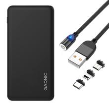 Kit Power Bank 15000 Mah + Cable Magnetico USB Lightning Type c