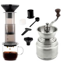 Kit Cafetera Cukpress Aeroexpres + Molinillo de Café Grinder02 Manual 