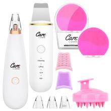 Kit Relax Completo Succionador de Puntos Negros + Espátula Facial Ultrasonica + Masajeadores Manuales 