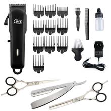 Kit Maquina Cortadora de Pelo + Set Tijeras Profesional Pulir Navaja y Microdentada