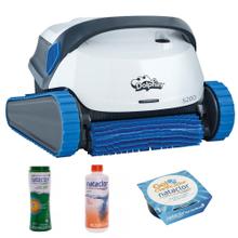 Robot Barrefondo Dolphin S200  Cloro 1KG  Alguicida 1L   Gel Clarificador 75GR
