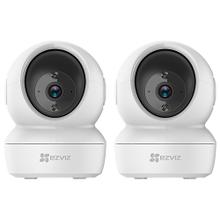 Kit Cámara De Seguridad IP Ezviz WiFi Paneo e Inclinación Inteligente 360 C6N Visión Audio x 2 unidades 