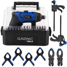 Kit carpinteria gadnic atornillador a Batería + Juego De 8 Prensas