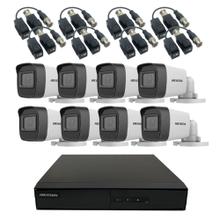 Kit Cámara de Seguridad Plástica Hikvision x8  DVR 8CH  Balún x8