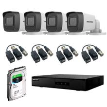 Kit Cámara de Seguridad Metálica Hikvision x4  DVR 4CH  Disco Duro 1TB