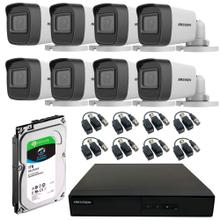 Kit Cámara de Seguridad Metálica Hikvision x8  DVR 8CH  Disco Duro 1TB
