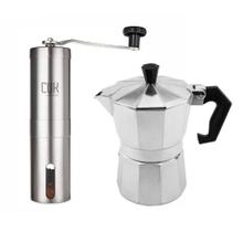 Kit Barista Molinillo Manual Aluminio  Cafetera Gadnic Aluminio