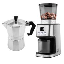 Kit Cafetera de Aluminio Gadnic + Molinillo Gadnic de Cafe Eléctrico