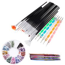 Set X10 Pinceles Gadnic Decoración De Uñas Nail Art Kit