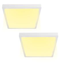 Kit x2 Plafon Lampara techo Led Gadnic PNL24 Cuadrado 24W Calido/Frio 3000K/6000K