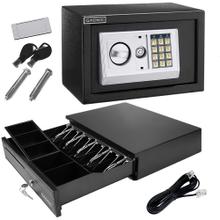  KIT Comercial Gaveta Dinero 5 Billetes G405 + Caja Fuerte E20