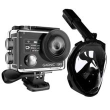 Kit Mascara Snorkel Gadnic + Camara Deportiva 4K