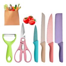 Juego De Cuchillos Gadnic Acero Inoxidable 6 Piezas Multicolores