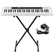 Teclado Musical Casio Casiotone CT-S200 61 Teclas Blanco  Soporte Tipo Tijera Carlsbro  Fuente Alimentacion