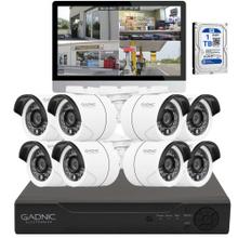 Kit DVR para 16 Canales + 8 Cámaras CCTV Exterior