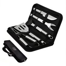 Kit Para Parrilla Cuk By Gadnic 5 Piezas Acero inoxidable Con Estuche