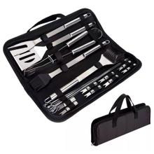 Set Parrilla 18pzs Kit Asador Acero Inoxidable Con Estuche