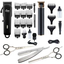 Set 3 en 1 Tijera Pulir Navaja + Cortadora de Pelo Recargable CARE + Cortadora de Pelo Patillera Gadnic
