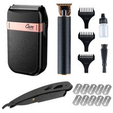 Kit Barbero Profesional Gadnic Cortadora de Pelo Gadnic T900 + Porta Navaja con Navajas + Afeitadora Eléctrica