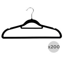 Kit x 200 Perchas Gadnic Terciopelo Antideslizantes Flexibles 45cm