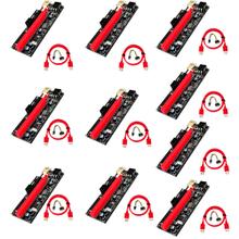 Kit x 10 Riser Ver 009s Pcie 6pin 16x Mineria Express Usb Eth Btc