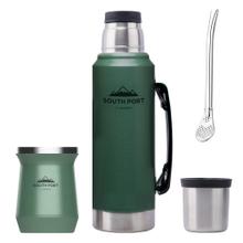 Kit de Termo 1L Mate Y Bombilla South Port Acero Inoxidable
