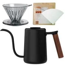 Kit Cafetera Manual Dripper Y Filtros Time More