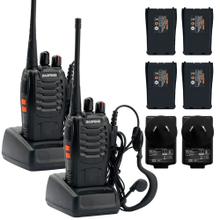 Handy Baofeng BF-999S Kit x2 5w 16CH UHF Hasta 10km + 4 Baterías y 2 Manos Libres