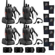Handy Baofeng BF-999S Kit x4 5w 16CH UHF Hasta 10km + 8 Baterías y 4 Manos Libres