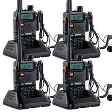Handy Baofeng UV-5R Kit x4 Bi-Banda 5w Hasta 12km + 8 Baterías y 4 Manos Libres