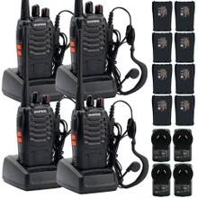 Handy Baofeng BF-888S Kit x4  5w 16CH UHF Hasta 10km + 8 Baterías y 4 Manos Libres