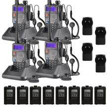 Handy Baofeng UV-5RE Kit x4 Bi-Banda 5w 128CH Hasta 10km + 8 Baterías y 4 Manos Libres