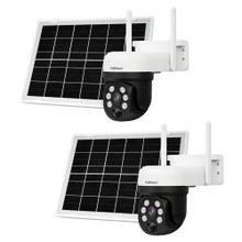 Kit x2 Cámara de Seguridad SriHome 2k 4mp Con Panel Solar
