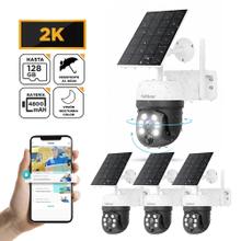 Kit x4 Cámara de Seguridad SriHome DH006 2k 4mp Con Panel Solar