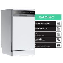Lavavajillas Slim Gadnic 10 Cubiertos Auto Open Panel Tactil