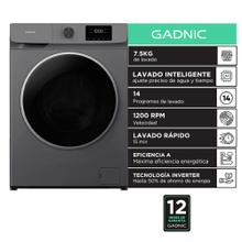 Lavarropas Automatico Gadnic 7.5 Kg Carga Frontal 14 Programas Inverter 1200 RPM Gris Oscuro