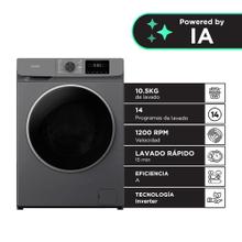 Lavarropas Automatico Gadnic 105 Kg Carga Frontal 14 Programas Inverter 1200 RPM Gris Oscuro