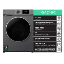 Lavarropas Automático Gadnic 10.5 Kg Tecnología Inverter 1200 RPM Carga Frontal 14 Programas Lavado Rápido 15 Min 