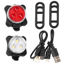 Luces Para Bicicleta Led Recargables Gadnic kit x 2 Impermeables 