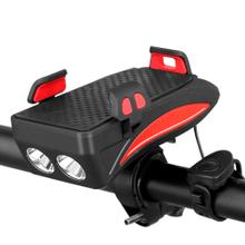 Luz de Bicicleta Gadnic Con Soporte Celular y Power Bank Led + Bocina 