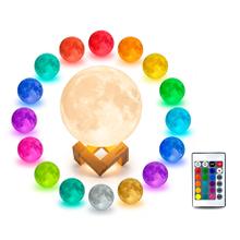 Lámpara Gadnic Luna 13cm 16 Colores RGB  Blanco Luz Cálida y Fría