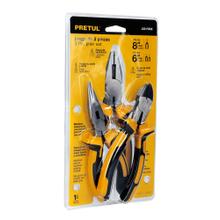 Juego de 3 pinzas Pretul Comfort Grip Electricista Punta y corte Diagonal 