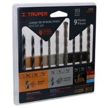 Juego 9 Mechas Brocas Metal Madera Concreto Truper Profesional
